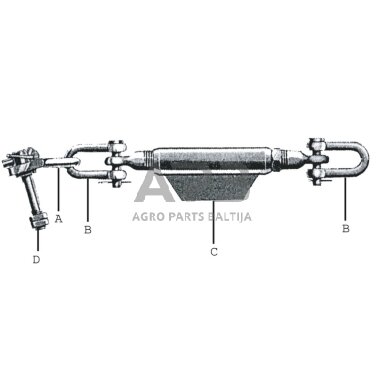 Šoninė prikabinimo sąvarža 445,00 mm – 536,00 mm Z700142KR Šoninė prikabinimo sąvarža 445,00 mm – 536,00 mm Z700142KR