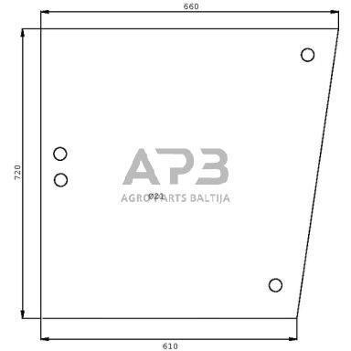 Šoninis kabinos stiklas D7503 Šoninis kabinos stiklas D7503