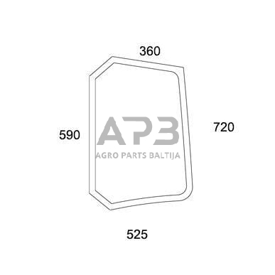Šoninis kabinos stiklas H931812011040N Šoninis kabinos stiklas H931812011040N