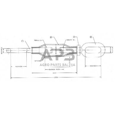 Šoninė prikabinimo sąvarža 255,00 mm – M18 Z700544KR 1
