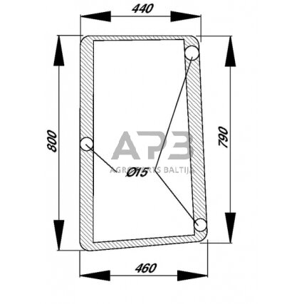 Šoninis kabinos stiklas R96194 1 Šoninis kabinos stiklas R96194 1