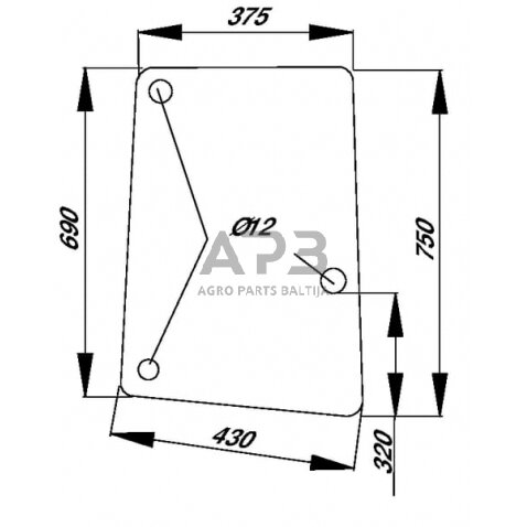 Šoninis kabinos stiklas L113305N Šoninis kabinos stiklas L113305N