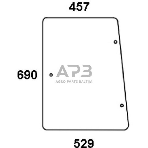 Šoninis kabinos stiklas 04339833N Šoninis kabinos stiklas 04339833N