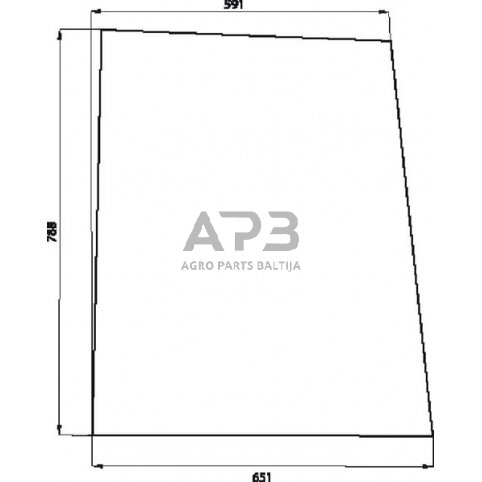 Šoninis kabinos stiklas D6826 Šoninis kabinos stiklas D6826