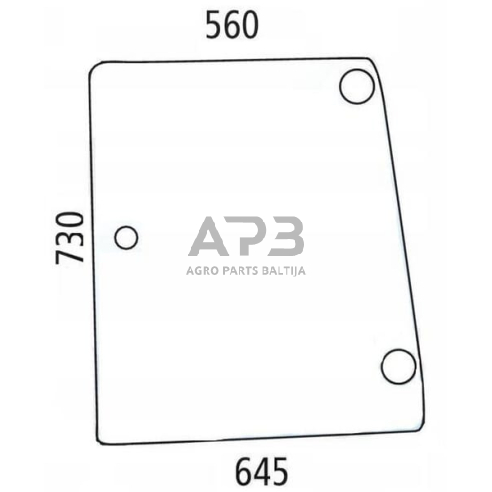 Šoninis kabinos stiklas D6720A Šoninis kabinos stiklas D6720A