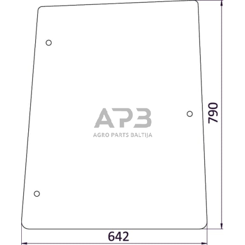 Šoninis kabinos stiklas D6721 Šoninis kabinos stiklas D6721