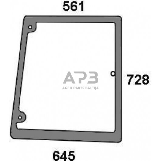 Šoninis kabinos stiklas D6721A Šoninis kabinos stiklas D6721A