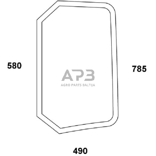 Šoninis kabinos stiklas H737812010041N Šoninis kabinos stiklas H737812010041N