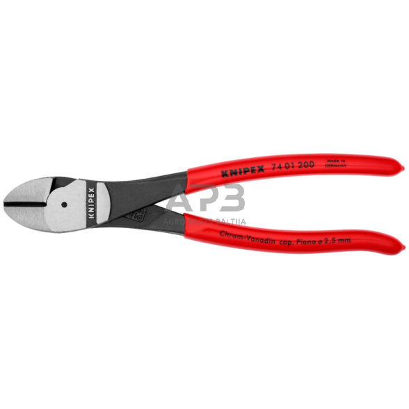Šoninio kirpimo jėgos replės 200mm KNIPEX Šoninio kirpimo jėgos replės 200mm KNIPEX