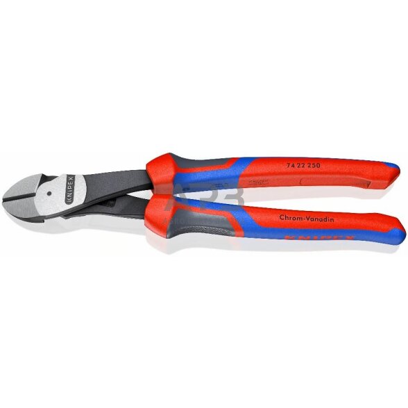 Šoninio kirpimo jėgos replės (ergonomiška rankena) 250mm KNIPEX 2 Šoninio kirpimo jėgos replės (ergonomiška rankena) 250mm KNIPEX 2