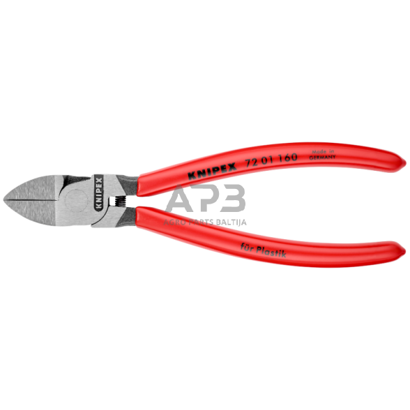 Šoninio kirpimo replės plastikui 160mm KNIPEX Šoninio kirpimo replės plastikui 160mm KNIPEX