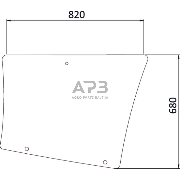 Šoninis kabinos stiklas 0011056980N Šoninis kabinos stiklas 0011056980N