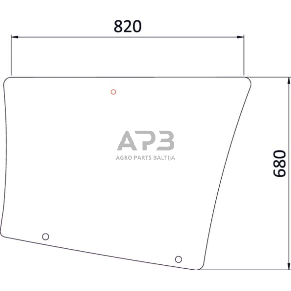 Šoninis kabinos stiklas 0011056990N Šoninis kabinos stiklas 0011056990N