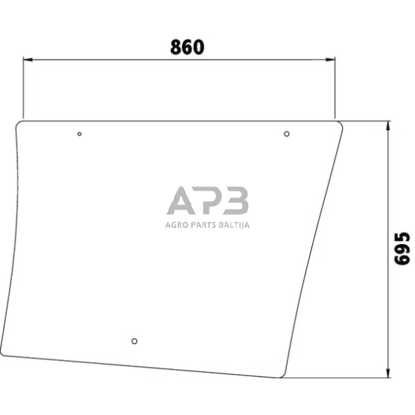 Šoninis kabinos stiklas 4272766M1N Šoninis kabinos stiklas 4272766M1N