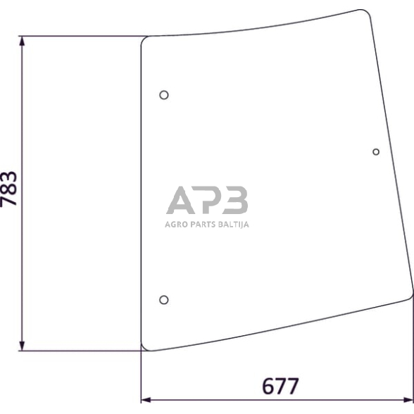 Šoninis kabinos stiklas D6940 Šoninis kabinos stiklas D6940