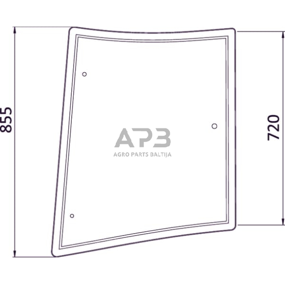 Šoninis kabinos stiklas RH 3902131M1N Šoninis kabinos stiklas RH 3902131M1N