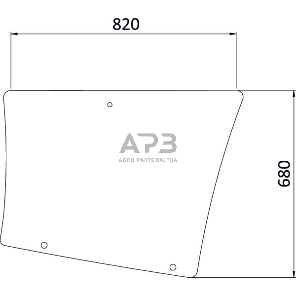 Šoninis kabinos stiklas 0011056980N Šoninis kabinos stiklas 0011056980N