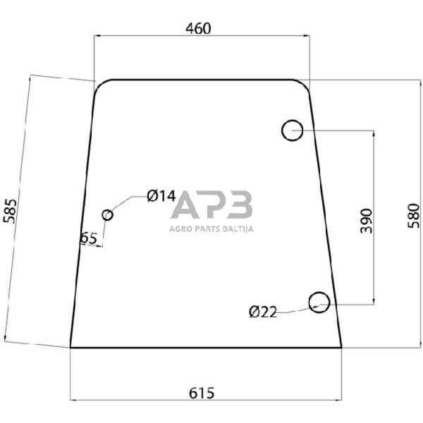Šoninis kabinos stiklas D6904A Šoninis kabinos stiklas D6904A
