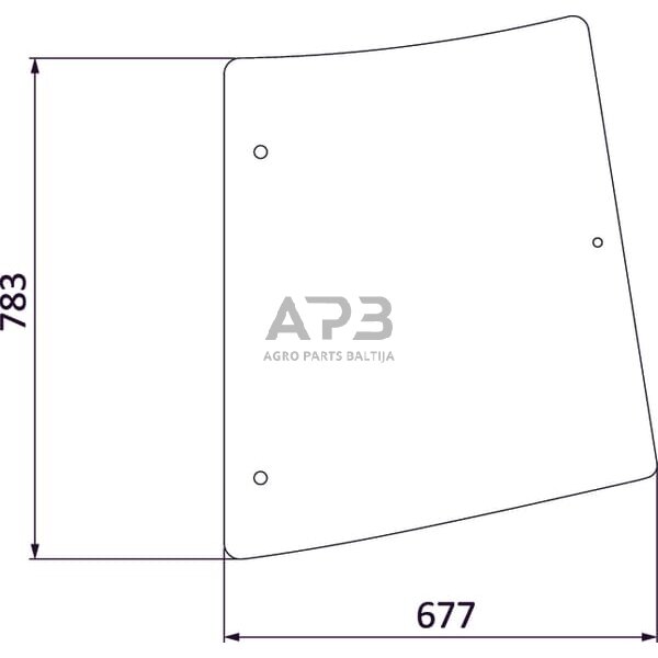 Šoninis kabinos stiklas D6940 Šoninis kabinos stiklas D6940