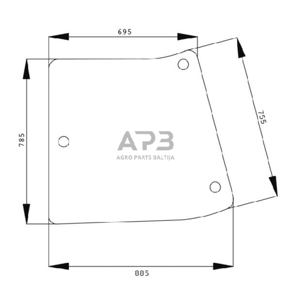 Šoninis kabinos stiklas R201574N Šoninis kabinos stiklas R201574N