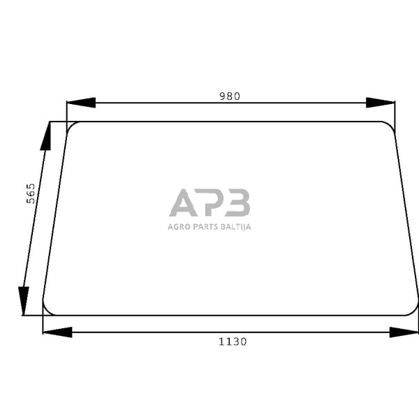 Šoninis kabinos stiklas viršutinis 1665683M2 1 Šoninis kabinos stiklas viršutinis 1665683M2 1