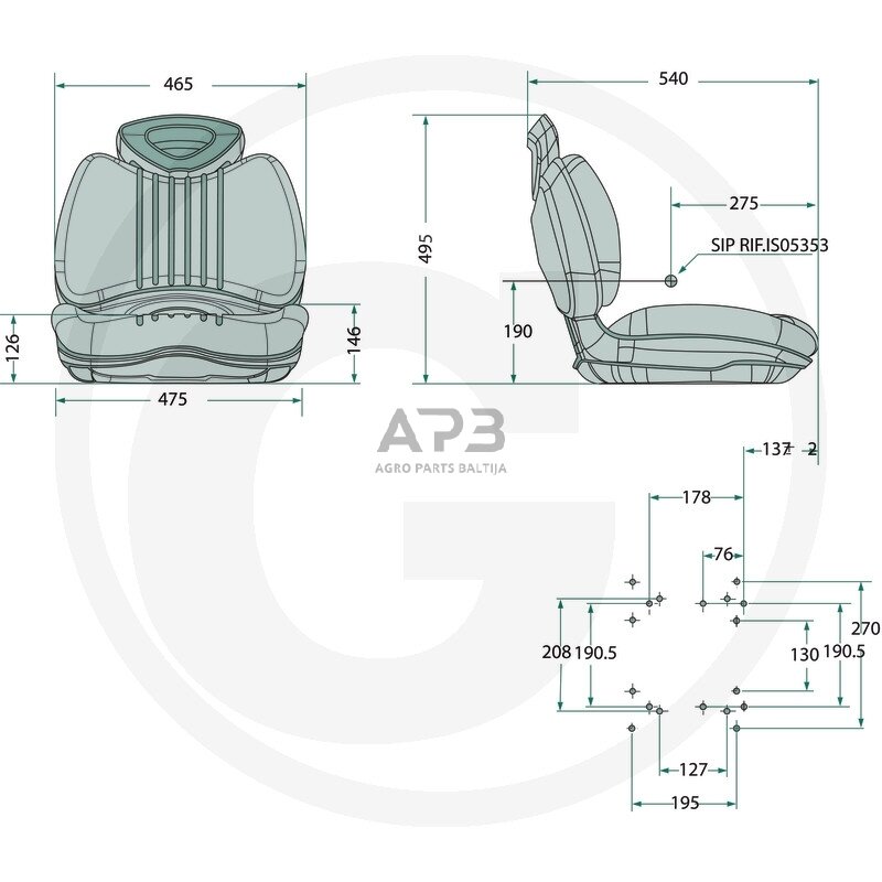 Sodo traktoriuko sėdynė 25270291 1 Sodo traktoriuko sėdynė 25270291 1