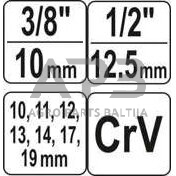 Specializuotų galvučių su išpjova rink. 7vnt (10-19mm) 2 Specializuotų galvučių su išpjova rink. 7vnt (10-19mm) 2