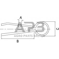 Spyruoklinis kaištis 2,50 mm x 56,00 mm gopart CL525GP