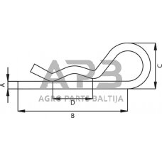 Spyruoklinis kaištis 6,00 mm x 108,00 mm CL6ELKR