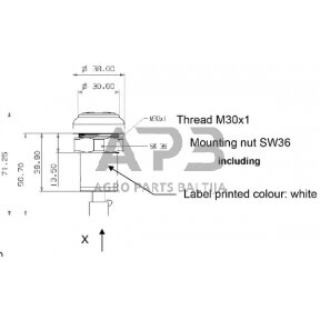 Spaudžiamas jungiklis Pneutron PTO 11801006PN