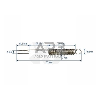 Spyruoklė BRIGGS & STRATTON nuo 3,5AG iki 5AG, Classic, Sprint, Quattro 262757, 262758, 262759, 692211, 263116, 690254 Spyruoklė BRIGGS & STRATTON nuo 3,5AG iki 5AG, Classic, Sprint, Quattro 262757, 262758, 262759, 692211, 263116, 690254