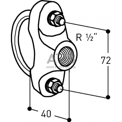 Spaustukas Suevia 1/2 SU1010535 1 Spaustukas Suevia 1/2 SU1010535 1