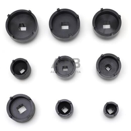 Specialių galvučių su vidiniais grioveliais rinkinys 9vnt. KM4-KM12 11 Specialių galvučių su vidiniais grioveliais rinkinys 9vnt. KM4-KM12 11