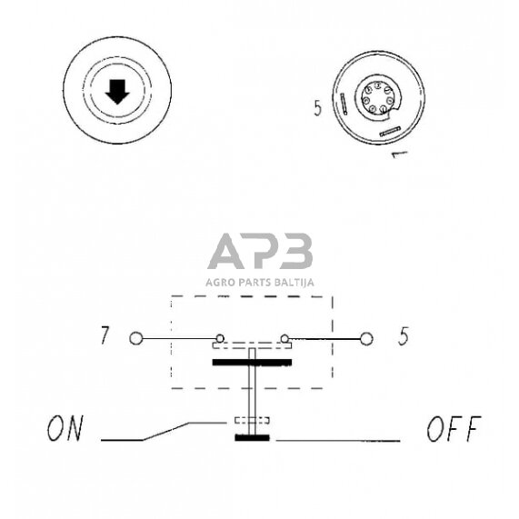Spaudžiamas jungiklis Pneutron 11215080PN 5 Spaudžiamas jungiklis Pneutron 11215080PN 5