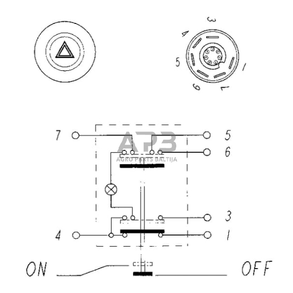 Spaudžiamas jungiklis Pneutron 11105130PN 5 Spaudžiamas jungiklis Pneutron 11105130PN 5