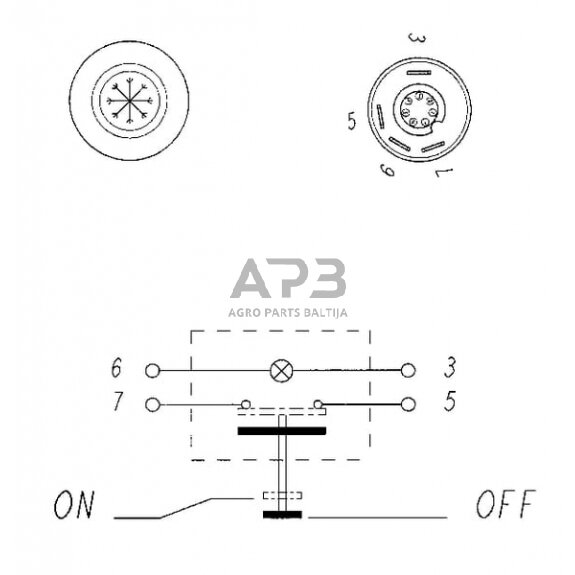 Spaudžiamas jungiklis Pneutron 11110360PN 5 Spaudžiamas jungiklis Pneutron 11110360PN 5
