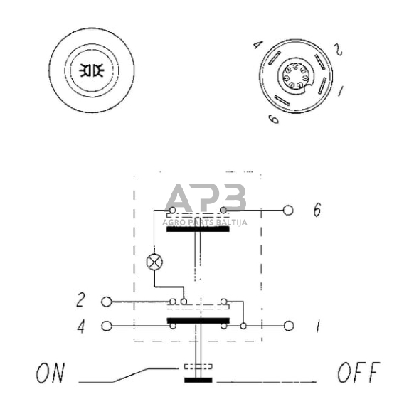 Spaudžiamas jungiklis Pneutron 11130100PN 5