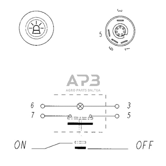 Spaudžiamas jungiklis Pneutron 11210350PN 5 Spaudžiamas jungiklis Pneutron 11210350PN 5