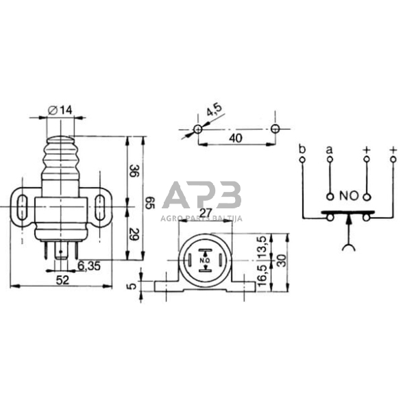 Spaudžiamas jungiklis Cobo 17160000 1 Spaudžiamas jungiklis Cobo 17160000 1