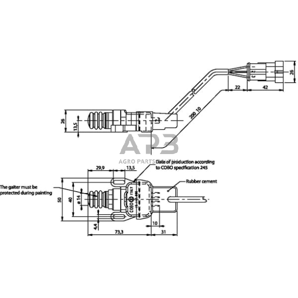 Spaudžiamas jungiklis Cobo PTO 15133000 1 Spaudžiamas jungiklis Cobo PTO 15133000 1