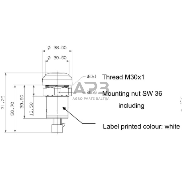 Spaudžiamas jungiklis Pneutron 11802001PN 1 Spaudžiamas jungiklis Pneutron 11802001PN 1