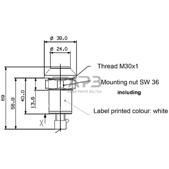 Spaudžiamas jungiklis Pneutron 11911001PN 2 Spaudžiamas jungiklis Pneutron 11911001PN 2