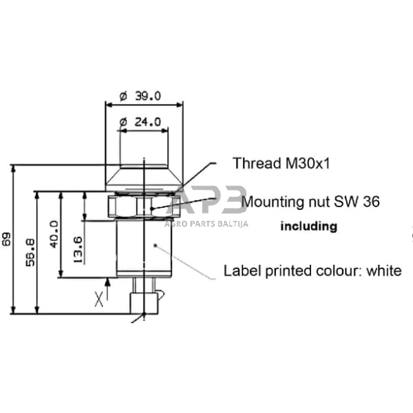 Spaudžiamas jungiklis Pneutron 11911014PN 2 Spaudžiamas jungiklis Pneutron 11911014PN 2