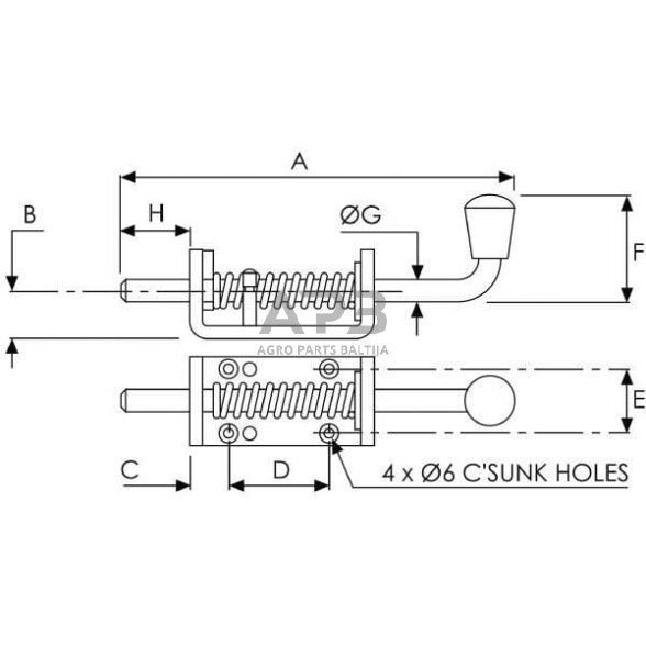 Spyruoklinis varžtas 12mm 837001 2 Spyruoklinis varžtas 12mm 837001 2