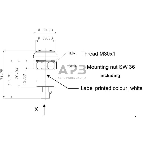 Spaudžiamas jungiklis Pneutron 11801002PN 2 Spaudžiamas jungiklis Pneutron 11801002PN 2