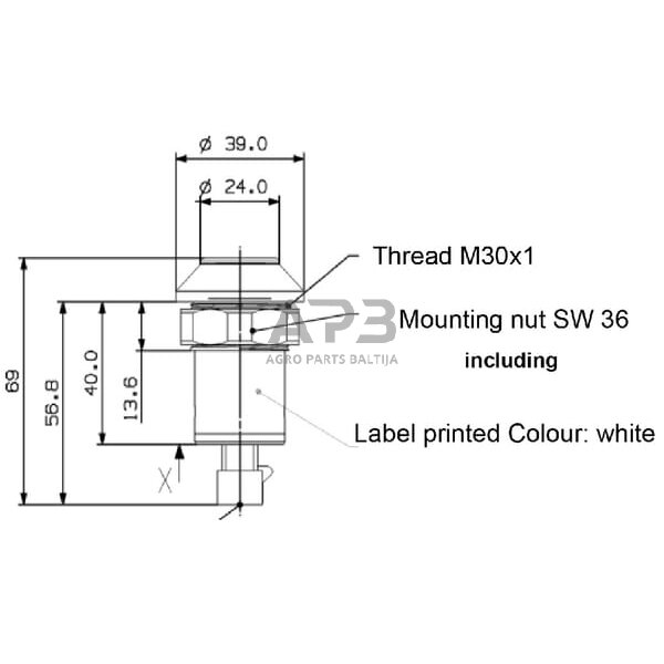 Spaudžiamas jungiklis Pneutron 11907001PN 2
