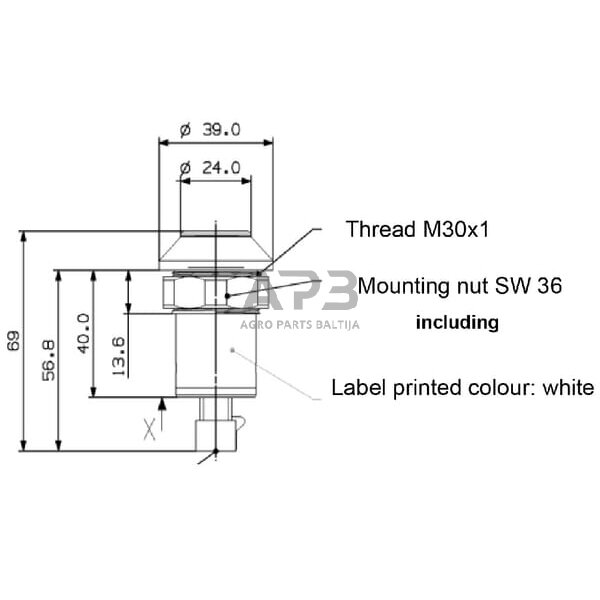 Spaudžiamas jungiklis Pneutron 11911002PN 2 Spaudžiamas jungiklis Pneutron 11911002PN 2