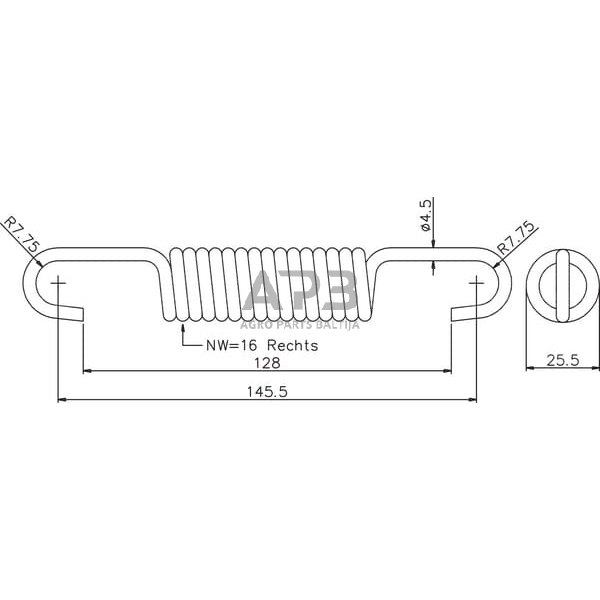 Spyruoklė ADR 914M40025 1 Spyruoklė ADR 914M40025 1