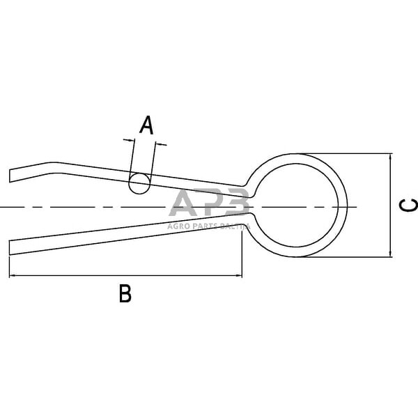 Spyruoklinis kaištis 2,50 mm x 56,00 mm gopart CL525GP 1 Spyruoklinis kaištis 2,50 mm x 56,00 mm gopart CL525GP 1