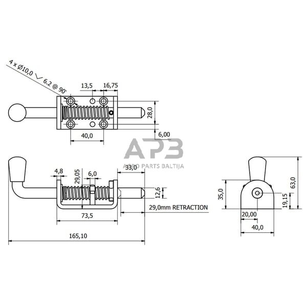 Spyruoklinis varžtas 12mm 837001 1 Spyruoklinis varžtas 12mm 837001 1